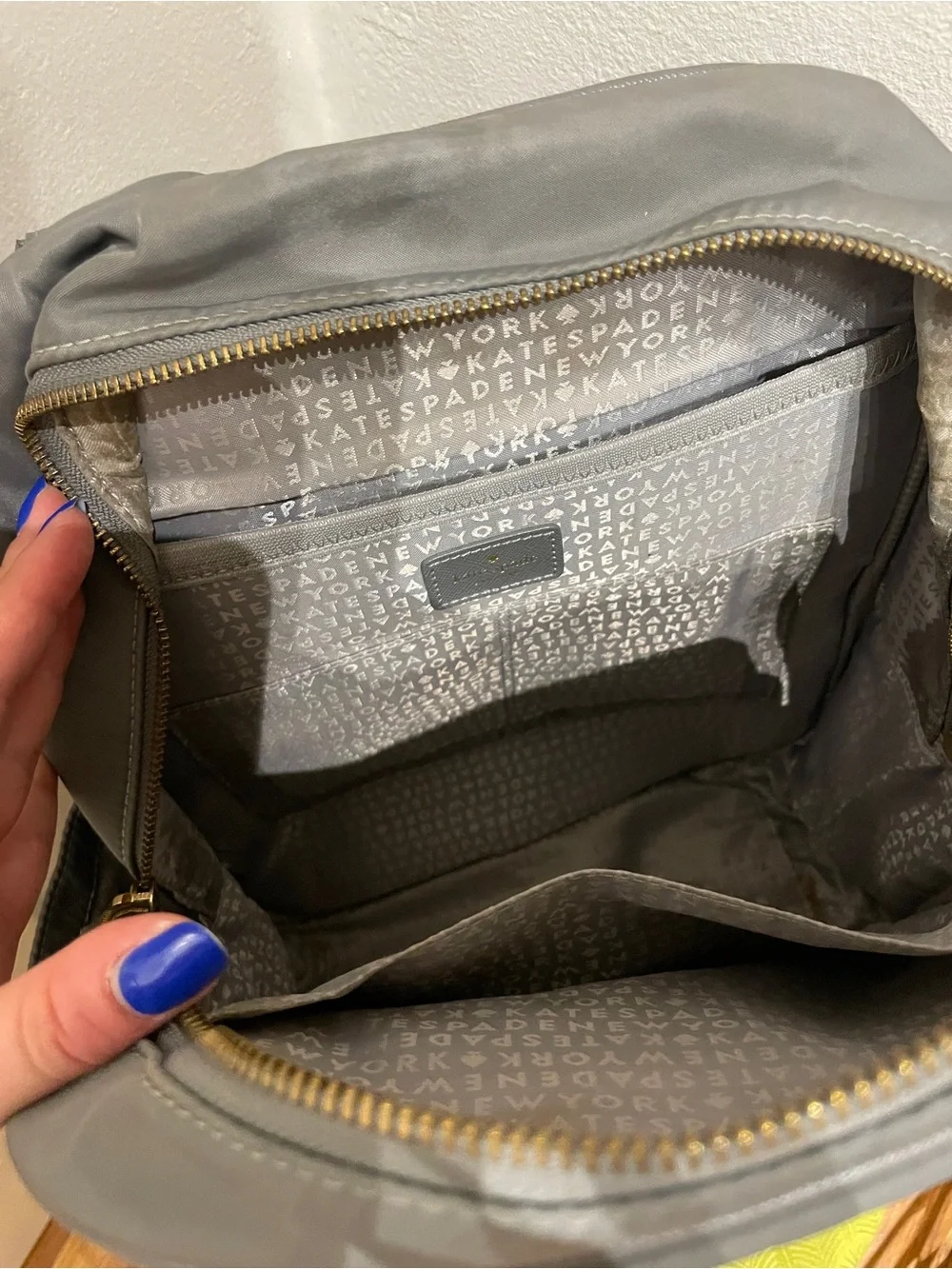 kate spade Gray Nylon Backpack